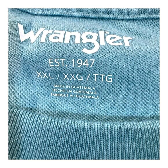Wrangler Womens Cropped Graphic Tee XXL Blue Cotton "Long Live Rock & Roll" NEW - Picture 4 of 6